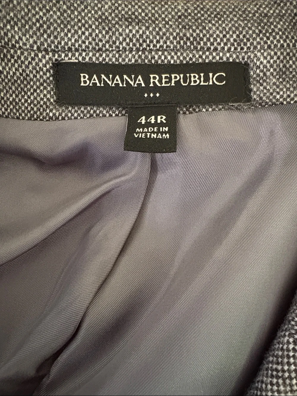 Banana Republic Slim Fit  Gray Textured Knit Soft Sports Coat Academia Sz 44R